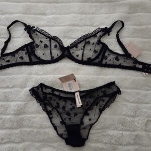 Agent Provocateur Elegant Black Lace Lingerie Set